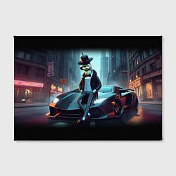 Холст прямоугольный Бендер счастливый владелец Ламборджини, цвет: 3D-принт — фото 2