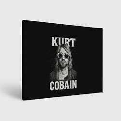 Холст прямоугольный Курт Кобейн - гранж-арт, цвет: 3D-принт