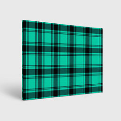 Холст прямоугольный Checkered turquoise, цвет: 3D-принт