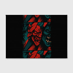 Холст прямоугольный Демоны Oni - нейроарт, цвет: 3D-принт — фото 2