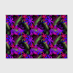 Холст прямоугольный Palm pink purple, цвет: 3D-принт — фото 2