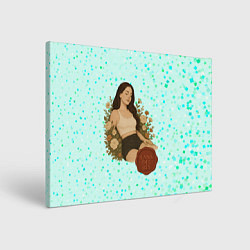 Картина прямоугольная Lana Del Rey сидит в цветах