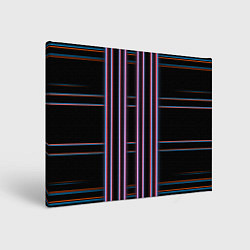 Картина прямоугольная Neon red blue black