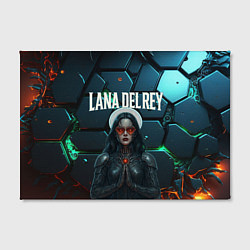 Холст прямоугольный Lana Del Rey в стиле киберпанка, цвет: 3D-принт — фото 2