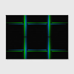 Холст прямоугольный Neon green light blue, цвет: 3D-принт — фото 2