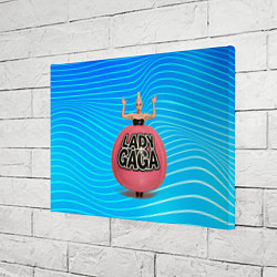 Холст прямоугольный Леди Гага в круглой надувной юбке, цвет: 3D-принт — фото 2