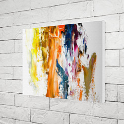 Холст прямоугольный Разноцветные мазки кисти на палитре художника, цвет: 3D-принт — фото 2