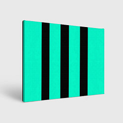 Холст прямоугольный Color light blue white line, цвет: 3D-принт