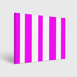 Холст прямоугольный Color white pink lines, цвет: 3D-принт