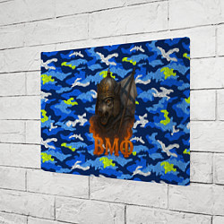 Холст прямоугольный ВМФ злой медведь в шлеме, цвет: 3D-принт — фото 2