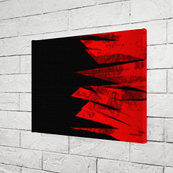 Холст прямоугольный Color red black strip, цвет: 3D-принт — фото 2
