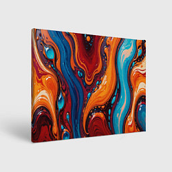 Холст прямоугольный Пламя и синева, цвет: 3D-принт