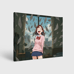 Холст прямоугольный Сиратори Айра смеется - Дандадан, цвет: 3D-принт