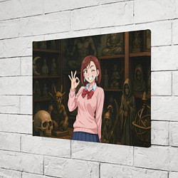 Холст прямоугольный Сиратори Айра - знак ок, цвет: 3D-принт — фото 2