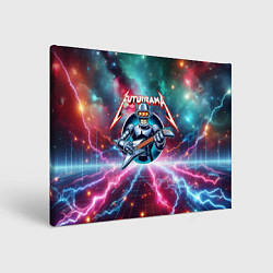 Картина прямоугольная Гитарист Бендер рок группы Футурама