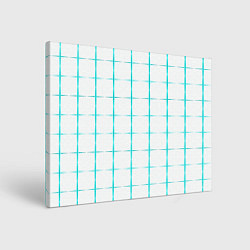 Холст прямоугольный Color white light blue crosses, цвет: 3D-принт