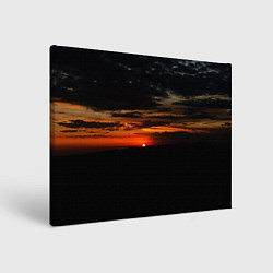 Картина прямоугольная Закат на плато
