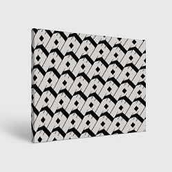 Холст прямоугольный Три буквы: чёрные, цвет: 3D-принт