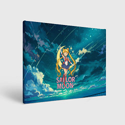 Холст прямоугольный Sailor Moon на фоне неба, цвет: 3D-принт