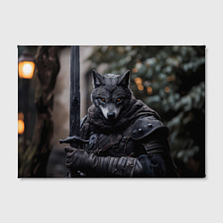 Холст прямоугольный Волк с мечем война, цвет: 3D-принт — фото 2