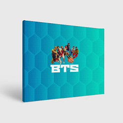 Картина прямоугольная BTS сидят на стульях