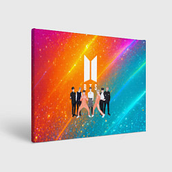 Картина прямоугольная BTS блестящий фон