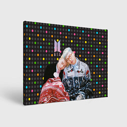 Картина прямоугольная BTS разноцветные точки