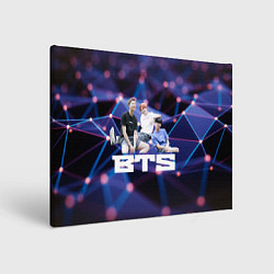 Картина прямоугольная BTS фиолетовый полигон
