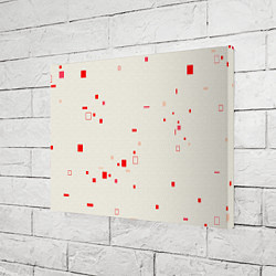 Холст прямоугольный Color white red shapes, цвет: 3D-принт — фото 2