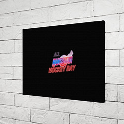 Холст прямоугольный Всероссийский день хоккея, цвет: 3D-принт — фото 2