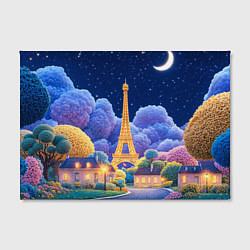 Холст прямоугольный Eiffel tower, цвет: 3D-принт — фото 2