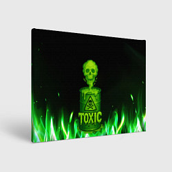 Картина прямоугольная Toxic череп из кислоты