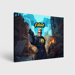 Картина прямоугольная Fallout смотритель с пистолетом