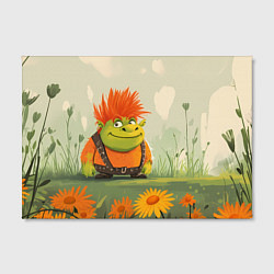 Холст прямоугольный Маленький Шрек с рыжими волосами, цвет: 3D-принт — фото 2