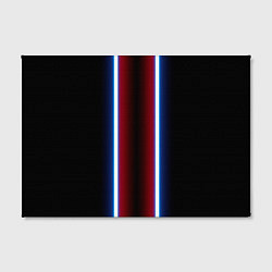 Холст прямоугольный Color white blue red neon, цвет: 3D-принт — фото 2