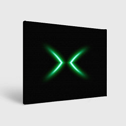 Холст прямоугольный Neon green lines, цвет: 3D-принт