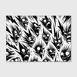 Холст прямоугольный Свирепые мордочки - паттерн, цвет: 3D-принт — фото 2