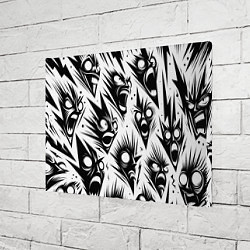 Холст прямоугольный Свирепые мордочки - паттерн, цвет: 3D-принт — фото 2