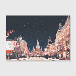 Холст прямоугольный Праздничная ночь в Москве, цвет: 3D-принт — фото 2