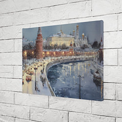 Холст прямоугольный Новогодние праздники в Москве, цвет: 3D-принт — фото 2