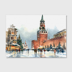 Холст прямоугольный Новогодний Кремль, цвет: 3D-принт — фото 2