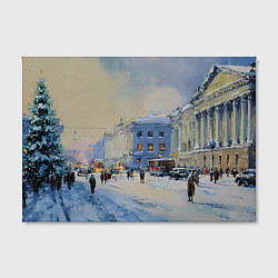 Холст прямоугольный Зимний праздничный Питер, цвет: 3D-принт — фото 2