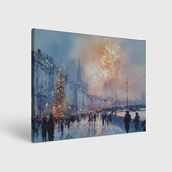 Картина прямоугольная Новогодняя Питерская атмосфера