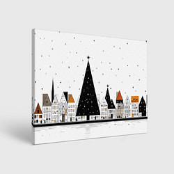 Картина прямоугольная Новый год - минимализм