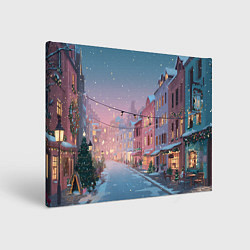 Картина прямоугольная Новогодняя улица