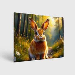 Картина прямоугольная Зайчик в лесу
