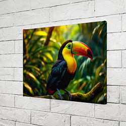 Холст прямоугольный Тукан на ветке, цвет: 3D-принт — фото 2