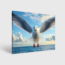 Холст прямоугольный Чайка над волной, цвет: 3D-принт