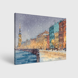 Картина прямоугольная Санкт-Петербург - снегопад
