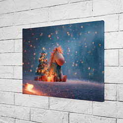 Холст прямоугольный Игрушечная лошадка 2026, цвет: 3D-принт — фото 2